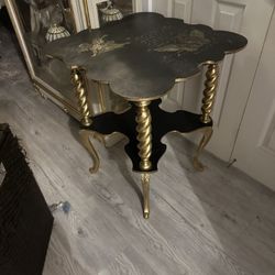 Black & Gold End Table