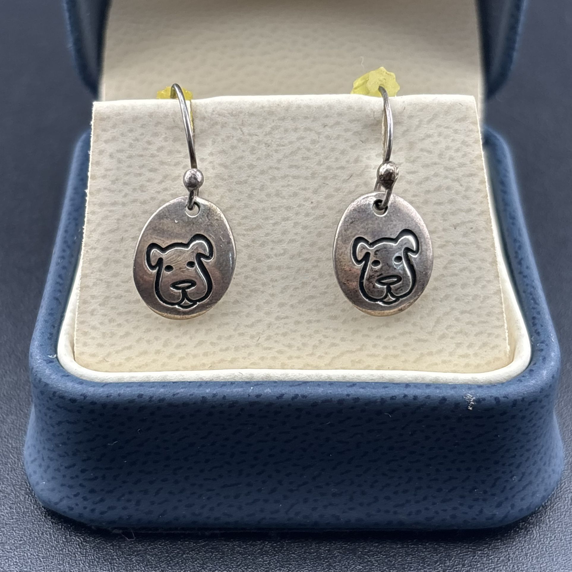 Puppy dog dangle earrings