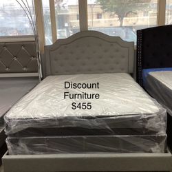 Queen Size Bed With Mattresses 💥 Sale