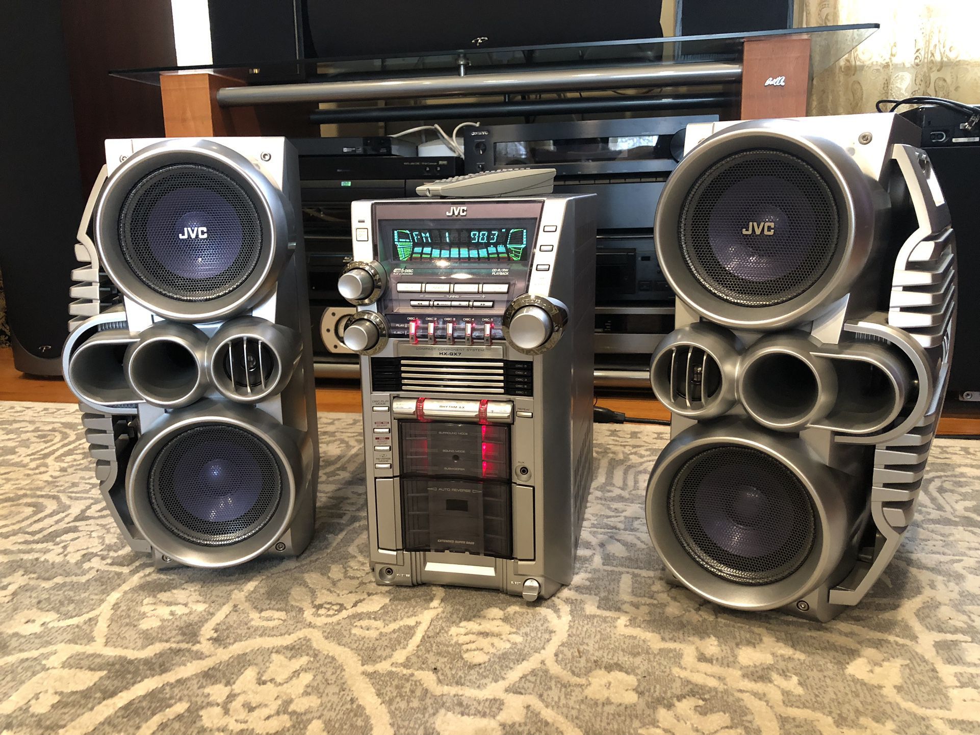 JVC HX-GX7 Compact Component Stereo / Surround System 