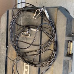 Dog cable run plastic coated