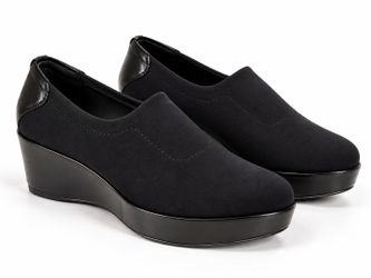 Stuart Weitzman Black Platform Wedge Shoes, Size 7 – Made in Spain