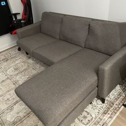 Grey Sofa W/ Chaise 