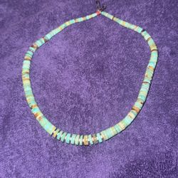 Kingman Turquoise Heishi Necklace