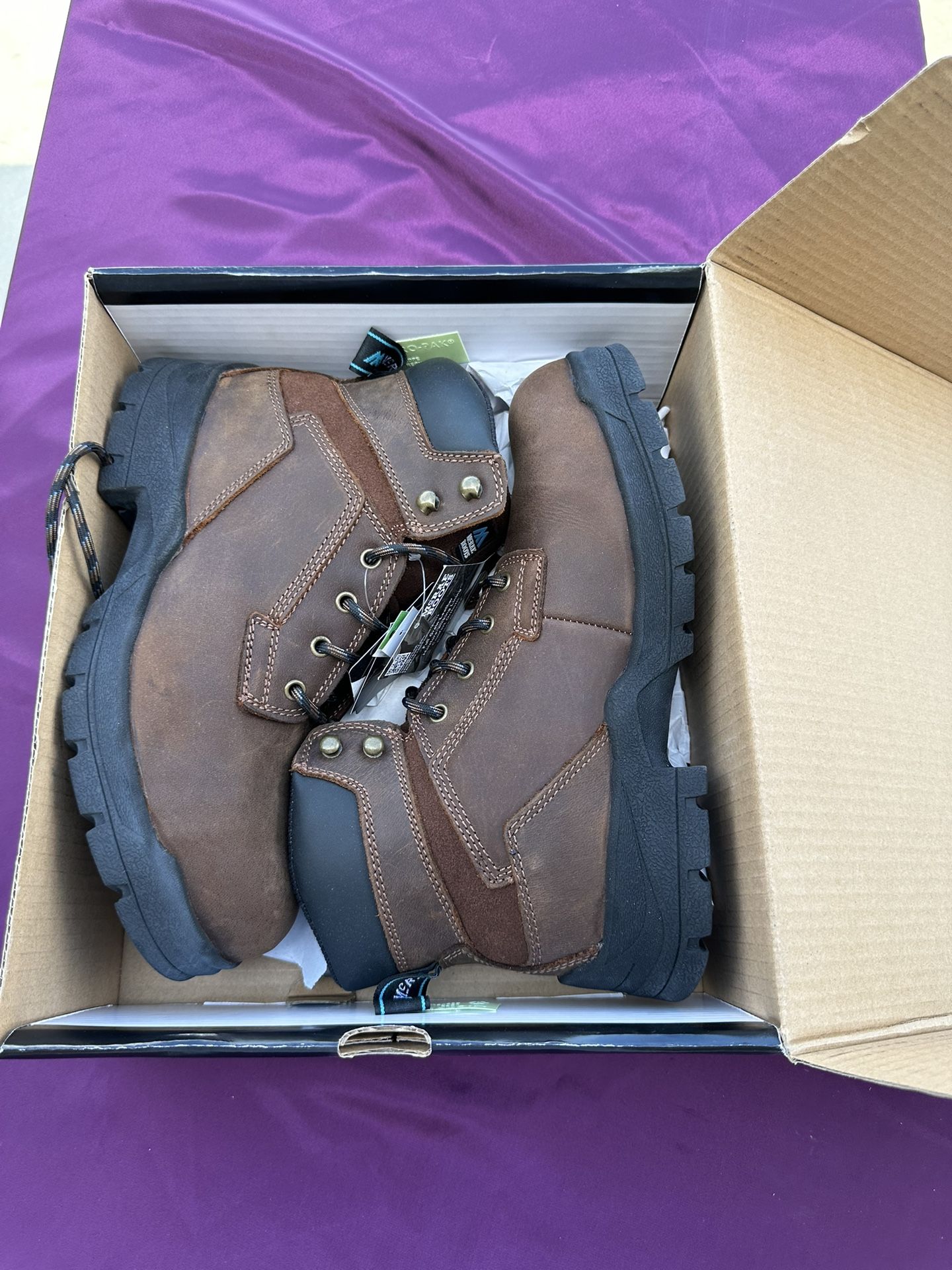 Mc Rae Work Boots Safety Toe EH Bark Brown 6" Men Size 10.5 11 11.5 Medium MR76364