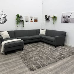 Grey Sectional Couch - Free Delivery 