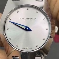 Android U.S.A. Watch RARE Vintage Tungsten Case and Bracelet  Silver Tone Dial