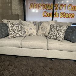 Cream Grey Sofa Couch Set 