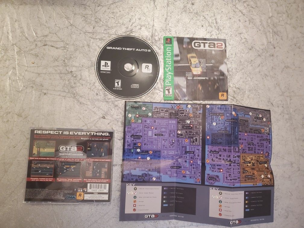 Grand Theft Auto  GTA 2 PS1 PlayStation 1 Complete With Manual video game CIB