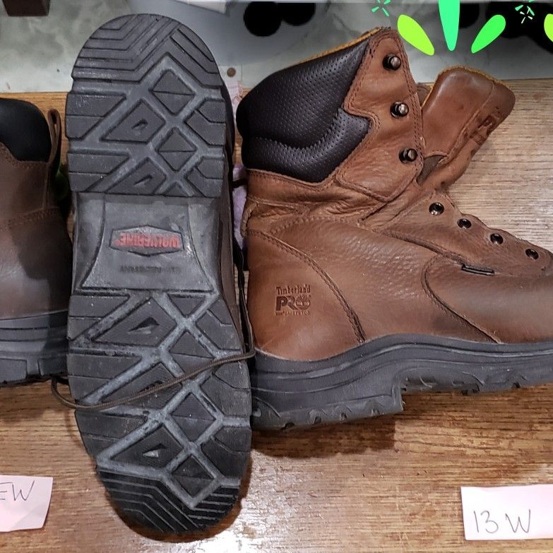 Wolverine And Timberland Work Boots