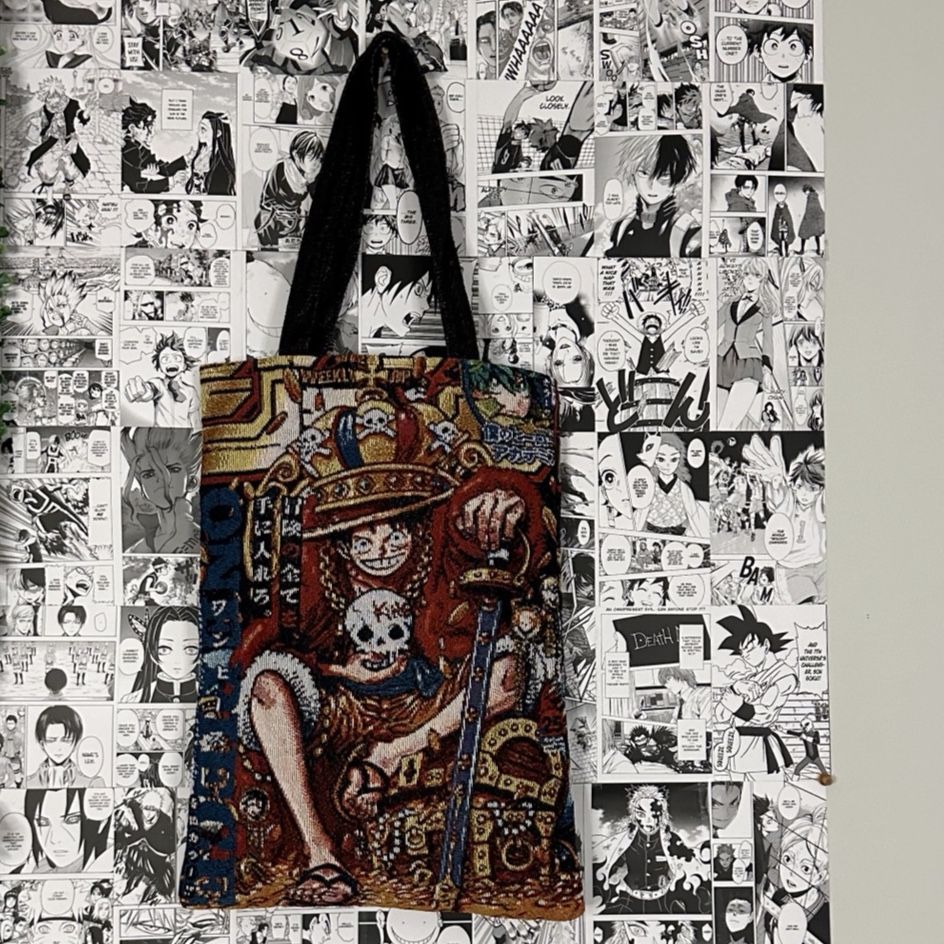 One Piece Pirate King Luffy Anime Tapestry Tote Bag