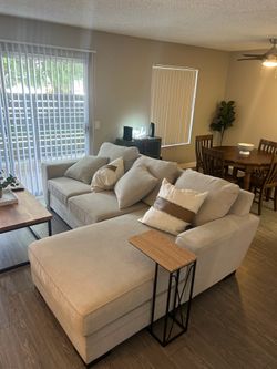 Small Cream Sectional Sofa