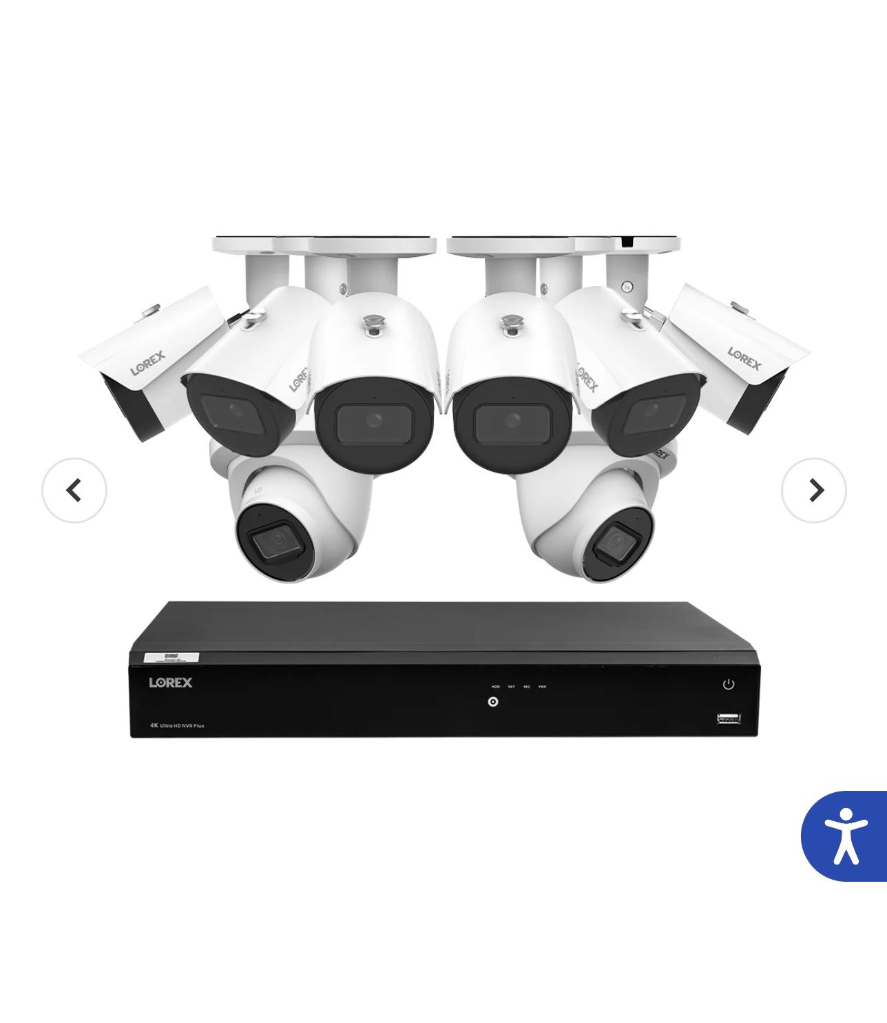 Lorex Fusion 4K 16 Channel 4TB Wired NVR System with 8 4K IP Cameras!