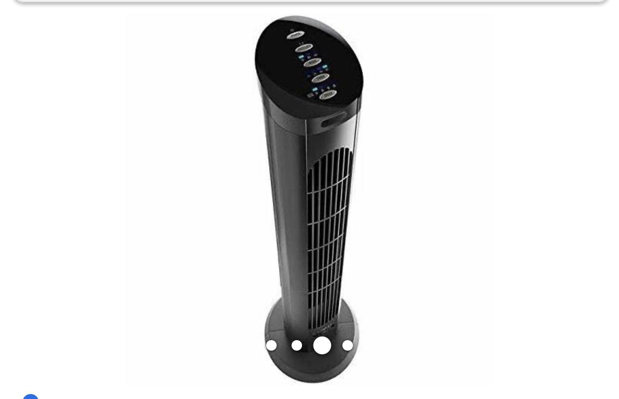 Cascade 40" 4-Speed and 3 Unique Wind Modes Oscillating Tower Fan with Remote Control,