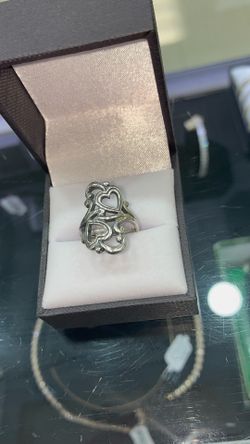 James Avery  Open Heart Filigree Ring