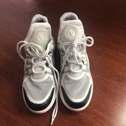 Women Fun Sneakers.  White Blue Red Color 