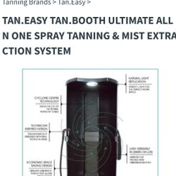 Spray tan booth