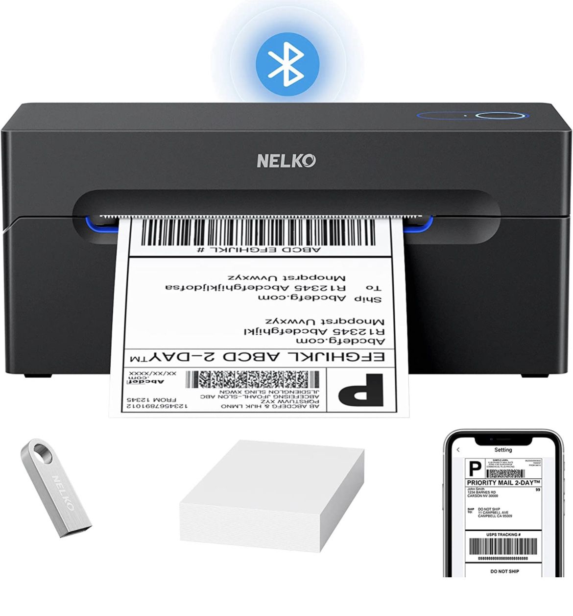 Bluetooth Thermal Shipping Label Printer