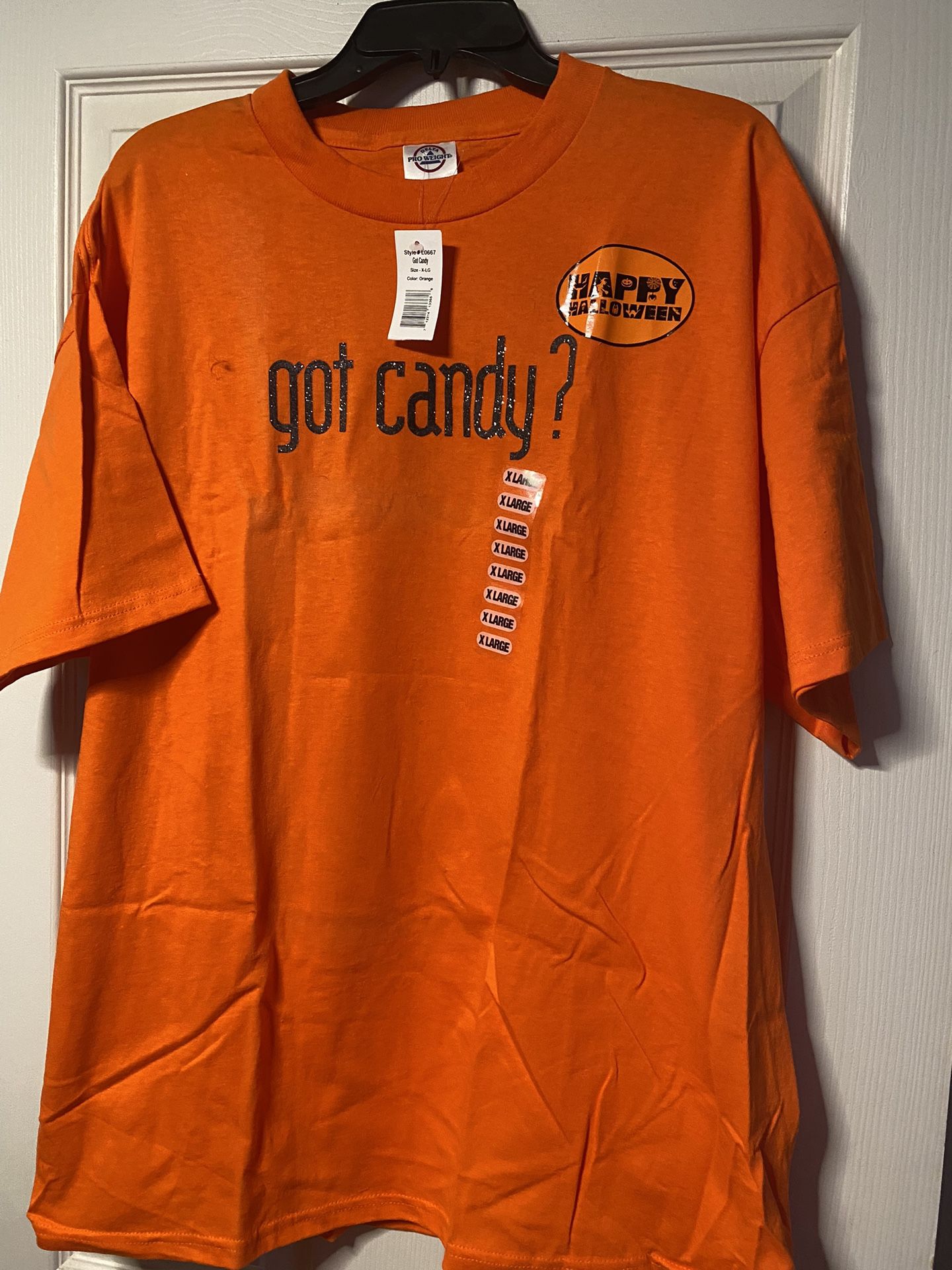 NWT Orange “Got Candy?” Sparkle T-shirt