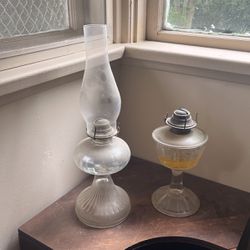 (2) Old Kerosene Lamps