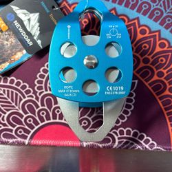 Newdoar 30KN Large Rescue Pulley - Single/Double Sheave With Swing Plate 