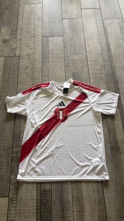 adidas Peru Soccer 2026 Home National Team Jersey White Red Size Mens XL
