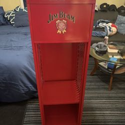 Jim Beam Locker Style Retail Cabinet… Metal Great For Man Cave Or Garage Excellent Condition 