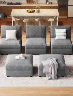 Modern storage sofas with ottoman storage, new