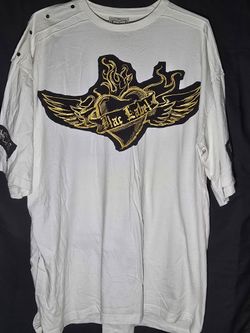 This is a Blac Label Premium "Warriors Way" graphic tee in olive green with a lime-yellow marble wash print. It has the bold Y2K streetwear and Afflic