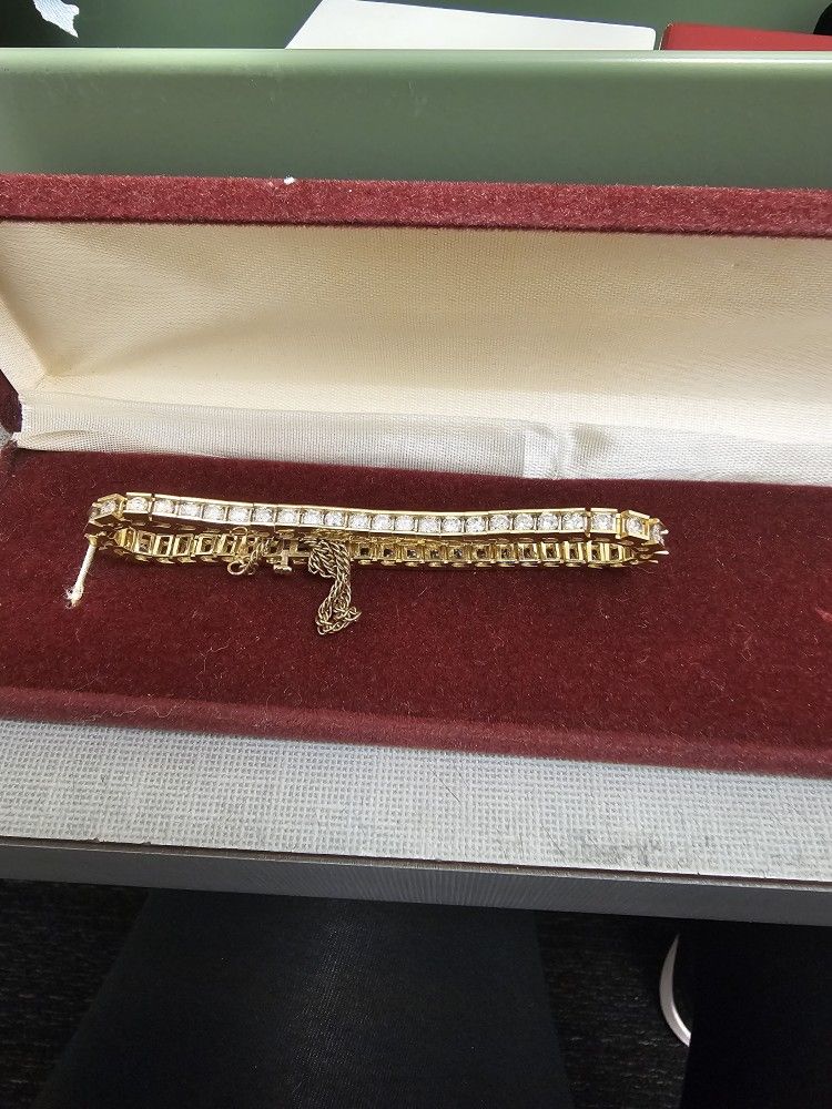 5kt Diamond Channel Eternity Bracelet 