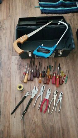 Tool box with tools