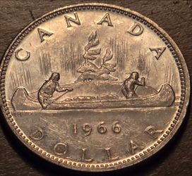 $1 1966. Coin of Canada