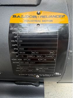 Baldor Reliancer  industrial motor.
