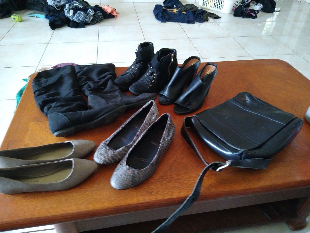 Christian Siriano And Rockport Shoes And Handbag .