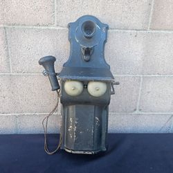 Antique Federal Telephone & Telegraph All-Steel Wall Phone (Circa 1918)