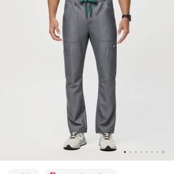 Cairo Cargo Scrub Pants FIGS Men Small S Scrub Bottom New Grey
