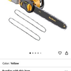 16-Inch Brushless Chainsaw, 40V (2 x 20V MAX) Cordless Battery Powered Chain Saw Compatible DeWALT Battery, Ideal for Wood/Tree Cutting, Pruning, Tool