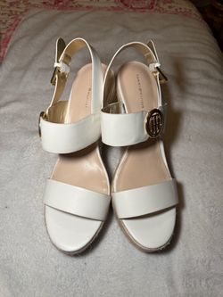 Tommy Hilfiger White Wedge Sandals