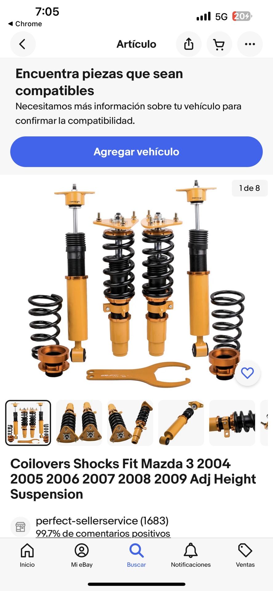 Coilovers Shocks Fit Mazda 3 2004 2005 2006 2007 2008 2009 Adj Height Suspension