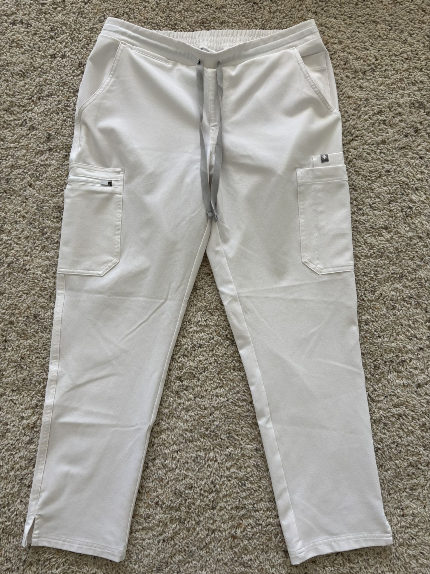 White FIGS Scrub Pants – Technical Collection (M/P) – $12