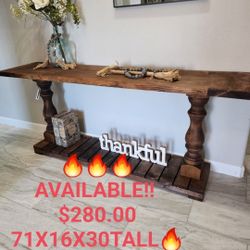New Wood Entry Table / Tv Stand 