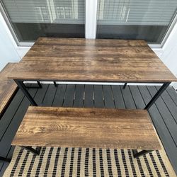 Bench Dining Table w/ 2 benches