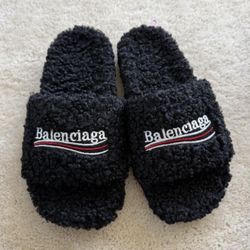 Balenciaga Fur Slides