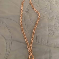 Coach Padlock Necklace 17”