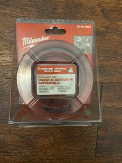 Milwaukee Hole Saw New Size 3” $10.00