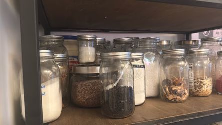 Variety size mason jars