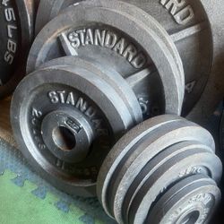 FULL SET OF CAP CLASSIC OLYMPIC PLATES (PAIRS OF) :  45s  35s  25s  10s  5s  2.5s