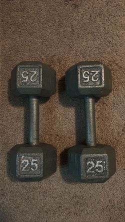 2-25lb dumbbells