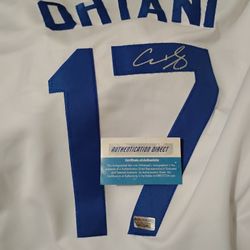 Shohei Ohtani Signed Autograph Jersey COA Los Angeles Dodgers MLB Auto 