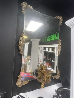 French Mirror witch an Angel